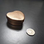 Small Heart Tin (50 x 50mm) - Rose Gold + 0.5 mm White Topper (incl. tape) +£1.14