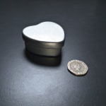 Small Heart Tin (50 x 50mm) - Silver + 0.5 mm White Topper (incl. tape) +£1.14