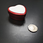 Small Heart Tin 50 x 50mm) - Flame Red + 0.5 mm White Topper (incl. tape) +£1.14